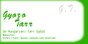 gyozo tarr business card